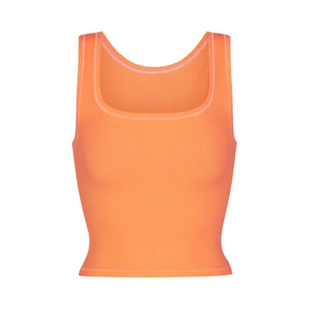 Skims Cotton Rib Tank size large orange apricot